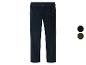Pantalon en velours côtelé bleu marine avec deux options de couleur.