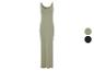 Robe longue et élégante, disponible en vert et noir.