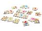 Jeu de puzzles en bois pour enfants avec des nombres et des images d'animaux et d'objets.