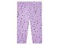 Leggings enfant violet à pois multicolores.