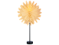 Lampe de table décorative en forme d'étoile en papier avec pied noir