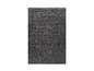 Tapis rectangulaire gris foncé à poils doux et hirsutes.