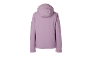 Veste d'extérieur violette pour femme avec capuche, vue de dos.