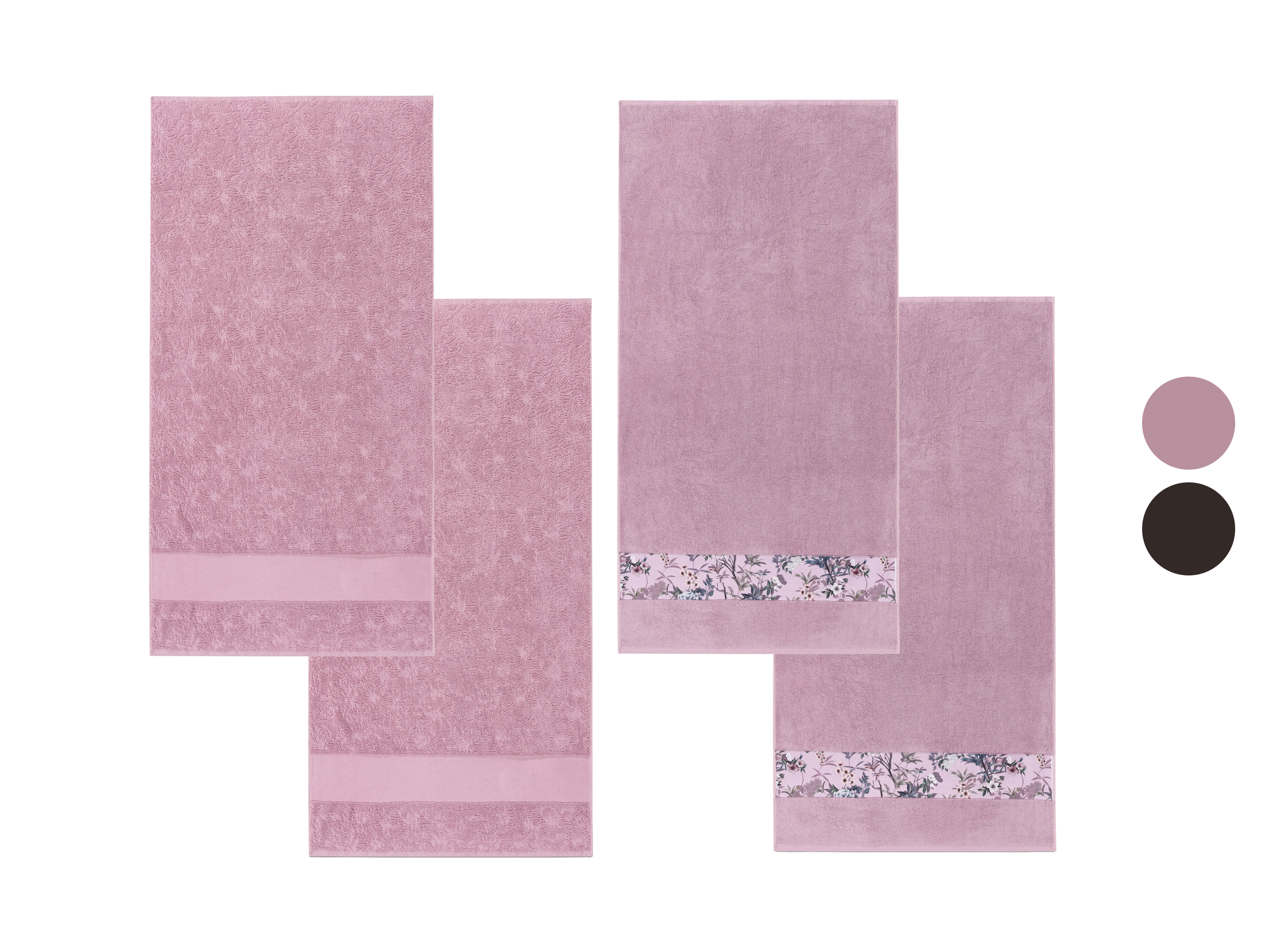LIVARNO home Lot de 2 serviettes invités en éponge, 30 x 50 cm