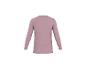 T-shirt à manches longues mauve pour femme avec ourlet ondulé, vue de dos