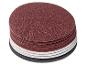 Disques abrasifs rouges et gris pour ponçage.