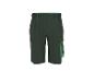 Shorts de travail vert foncé avec accents verts et poches.