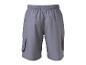 Shorts cargo gris avec taille élastique.