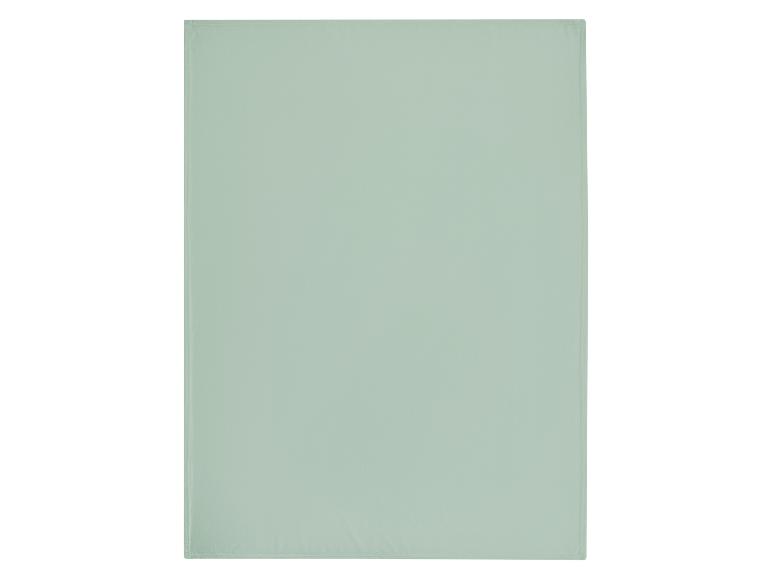 Tapis ou couverture rectangulaire vert clair avec une texture subtile.