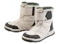 Une paire de bottes d'hiver grises pour enfants avec le logo de la marque.