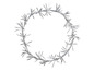 Une couronne de Noël argentée avec des lumières LED.