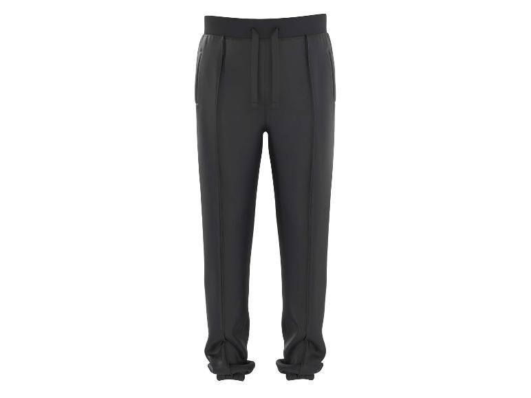 Pantalon de survêtement noir avec taille élastique.