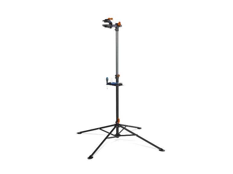 Support de réparation de vélo avec plateau à outils et pince réglable