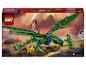 Un jouet de dragon vert avec un personnage ninja et un petit dragon doré, numéro 71829.