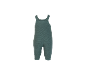 Barboteuse bébé tricotée vert foncé.