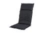 Une chaise noire avec un dossier et un coussin de la marque Elfa.