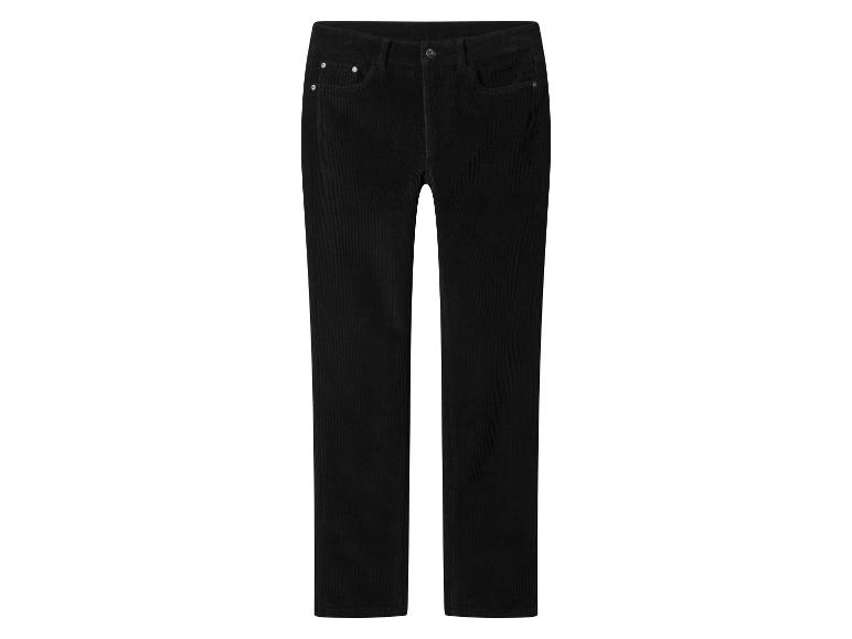 Pantalon noir en velours côtelé