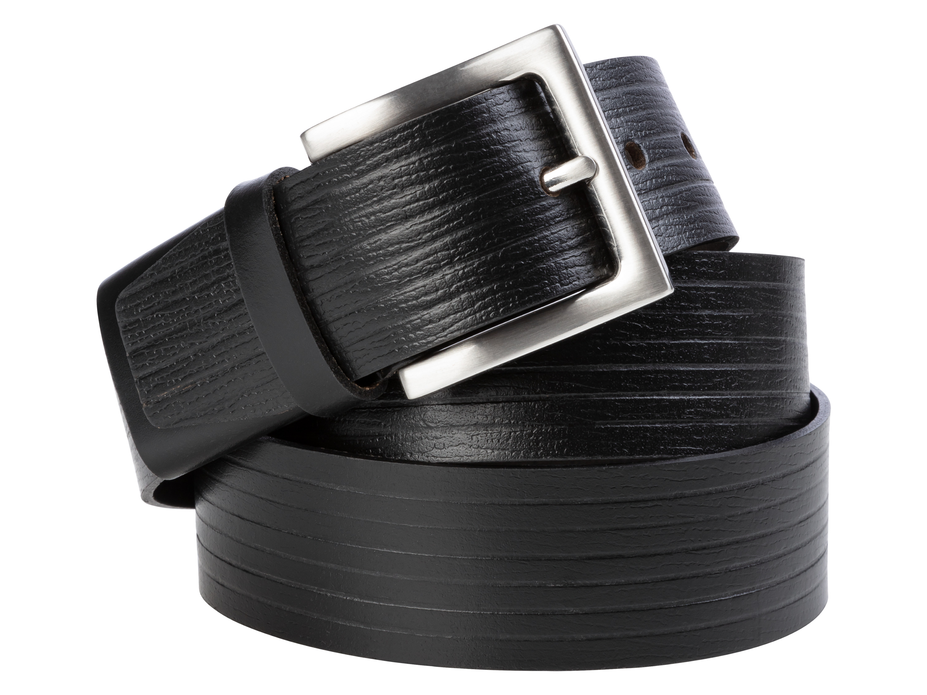 LIVERGY® Ceinture en cuir homme (125, noir)