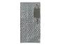 Tapis d'extérieur gris et blanc à motifs avec sac de transport gris foncé