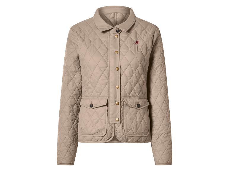 Veste matelassée beige avec col et poches