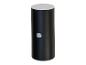 Lampe d'extérieur cylindrique noire avec capteur de mouvement et dessus/dessous blancs