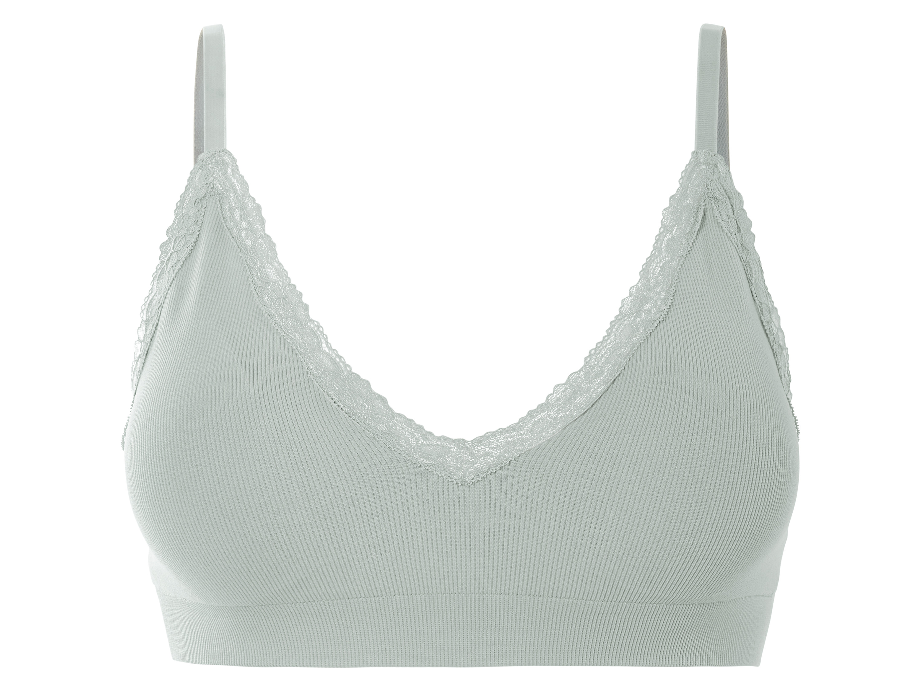 esmara® Brassière côtelée femme (vert menthe, M(38/40))