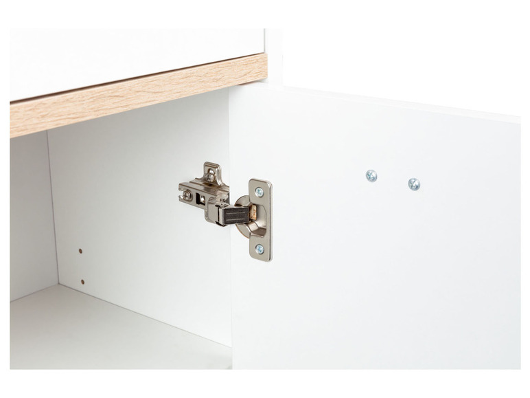 Aller en mode plein écran : LIVARNO home Armoire basse de salle de bains, 32 x 80 x 28 cm, blanche - Image 5