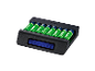 Chargeur de batteries TRONIC avec huit batteries rechargeables.