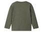 T-shirt enfant vert olive à manches longues, vue de dos