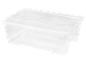 Boîte de rangement en plastique transparent avec couvercle