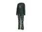 Pyjama pour femme vert foncé avec motif de Noël en pain d'épices