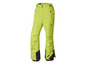 Pantalon de ski vert lime avec des accents noirs.