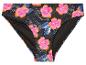Maillot de bain noir à imprimé floral hibiscus.