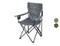 Chaise de camping pliable Crivit grise avec porte-gobelet et accoudoirs