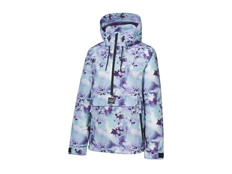 Veste de ski à imprimé abstrait bleu et violet