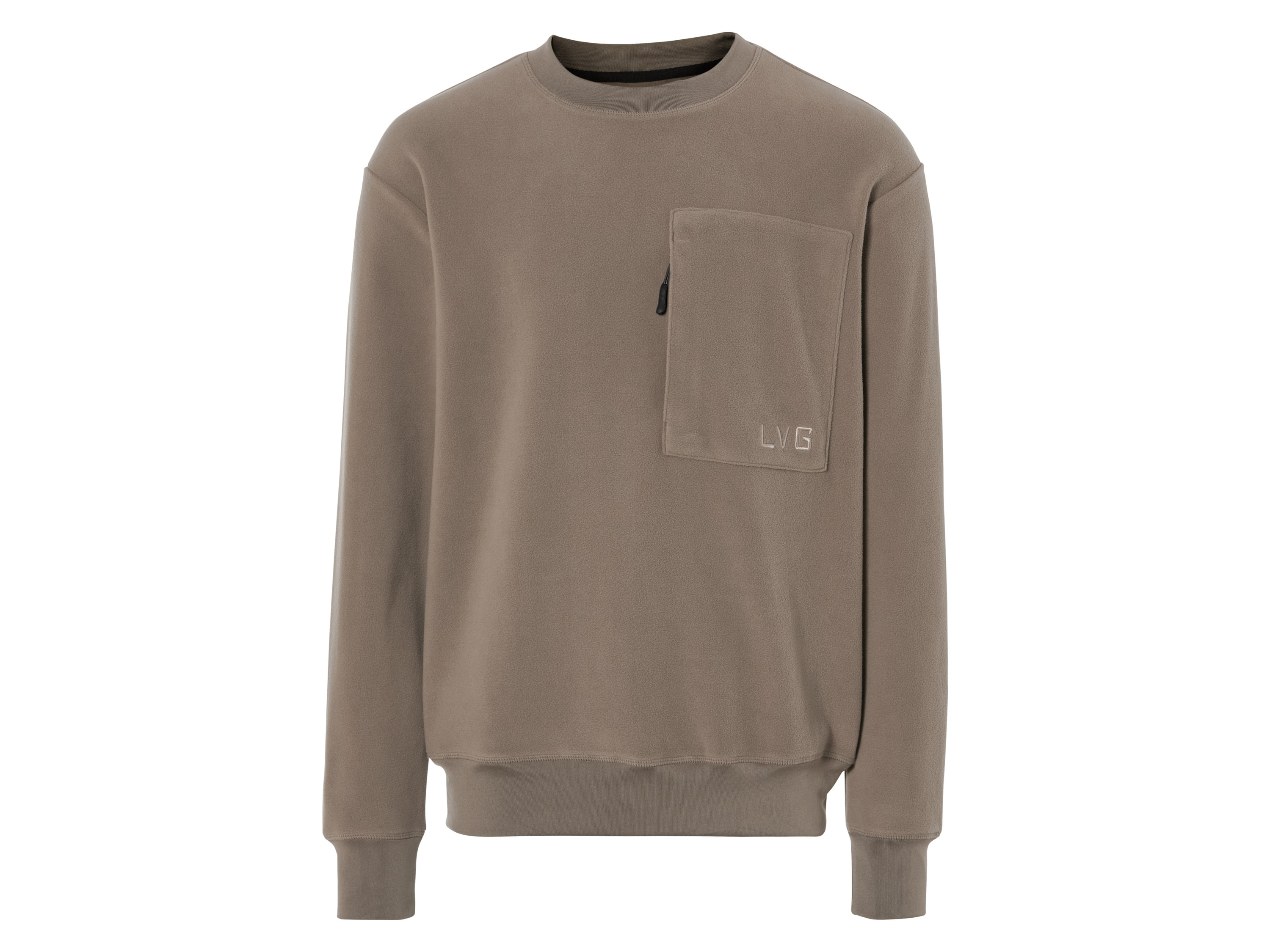LIVERGY® Sweat-shirt Homme en Fleece (S, marron)