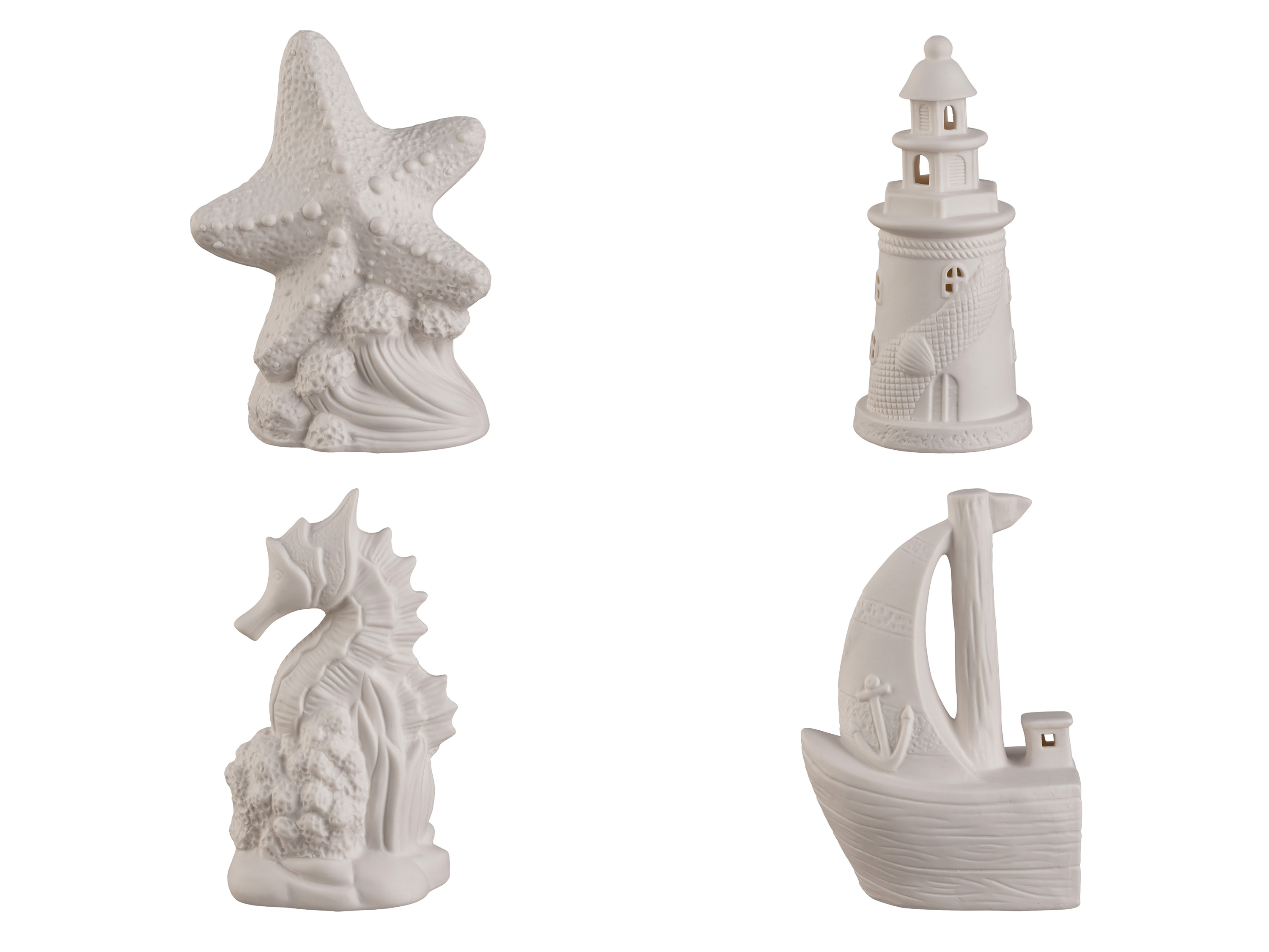 LIVARNO home Figurine LED maritime en porcelaine