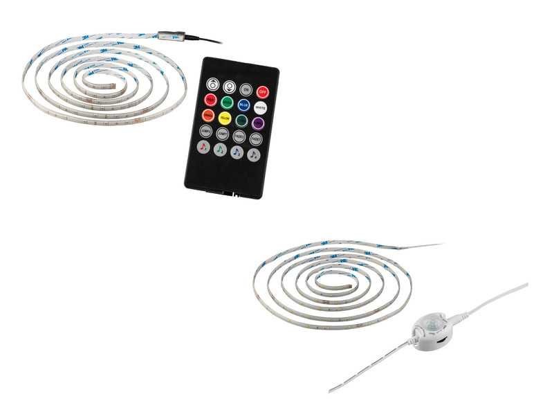 LIVARNO home Ruban LED avec capteur audio ou avec détecteur de mouvements, 3 m
