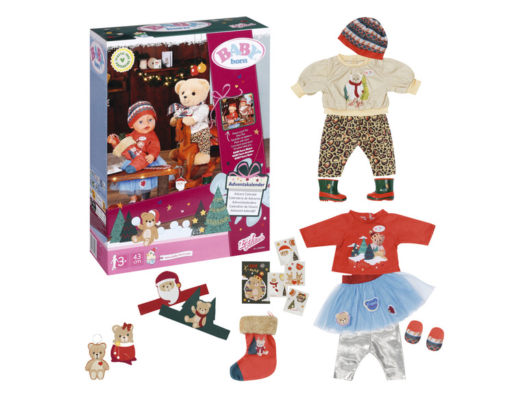 Aller en mode plein écran : Baby Born Calendrier de l'Avent avec vêtements et accessoires - Image 3