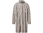 Robe pull col roulé côtelée beige clair