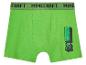 Boxers Minecraft vert clair avec logo Minecraft.