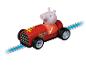 Voiture de jouet Peppa Pig avec une piste de course.