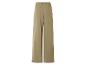 Pantalon large beige avec taille élastique.