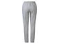 Pantalon de survêtement gris avec taille élastique.