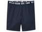 Shorts bleu marine avec l'inscription 'Wild Club Est. 1980'.