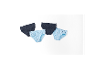 Trois culottes pour femmes dans des couleurs neutres.