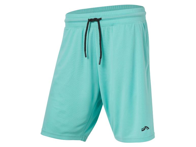 Short de sport turquoise avec cordon de serrage