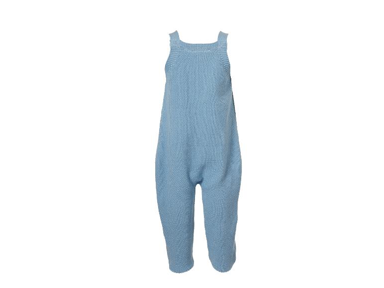 Barboteuse bébé tricotée bleue