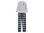 Pyjama à manches longues avec logo NYC et pantalon à carreaux.