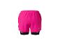 Short de running rose Crivit pour femme avec short intégré.